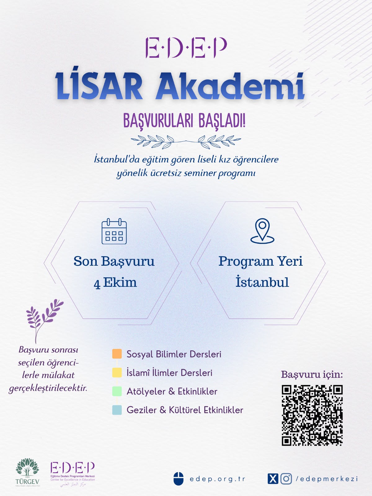 LİSAR Akademi 2026 başvuru afişi
