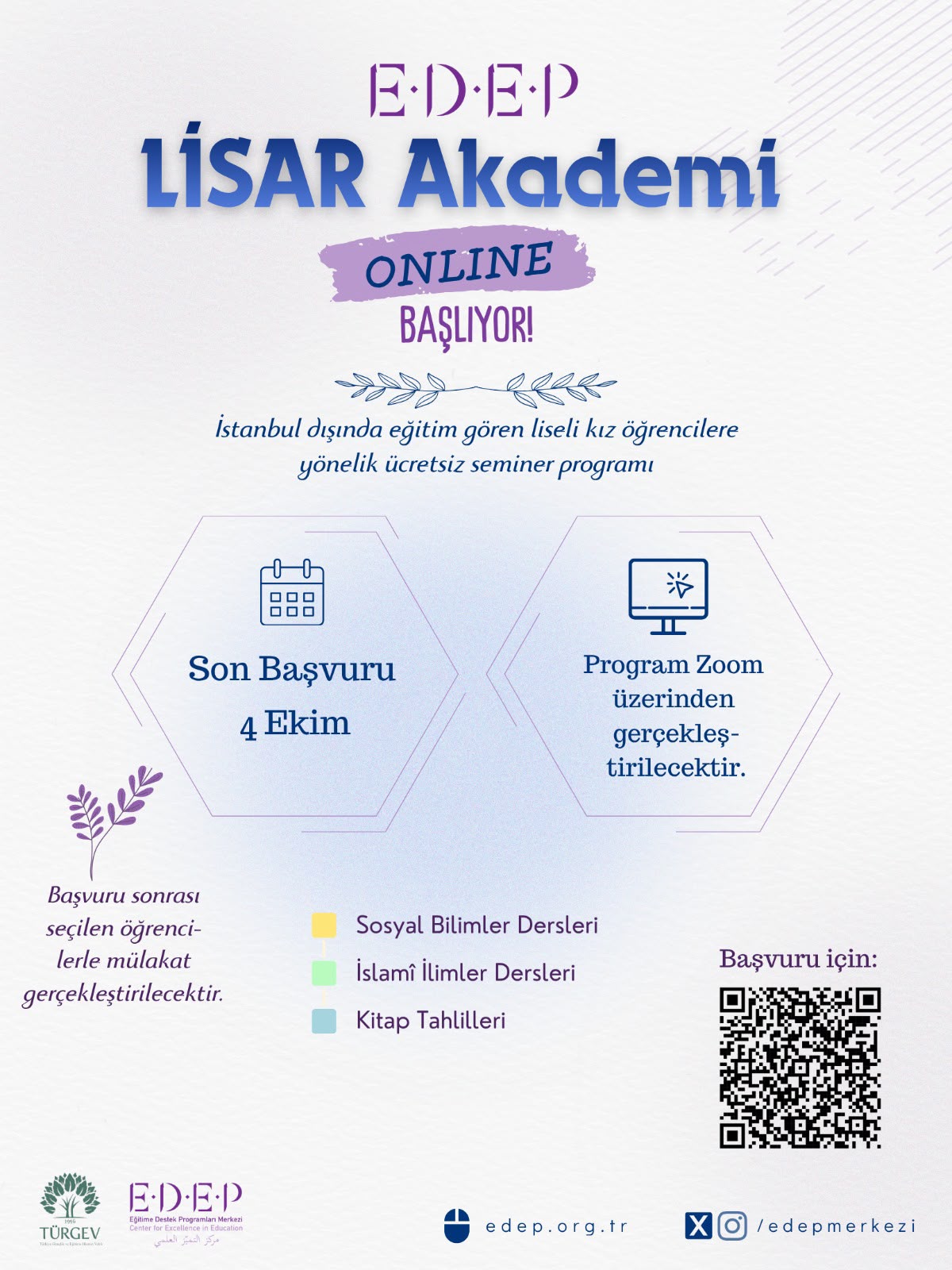 Online LİSAR Akademi 2026 başvuru afişi